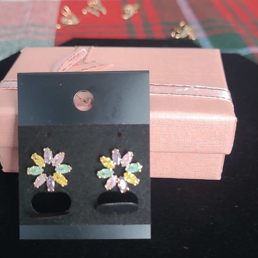 Pretty Bird Pastel Floral Earrings